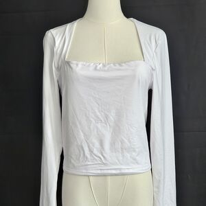 ReoRia Classic White Long Sleeve Top